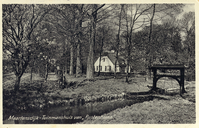 13703 Gezicht in het park van de buitenplaats Rustenhoven (Dorpsweg 187) te Maartensdijk; met op de achtergrond de ...